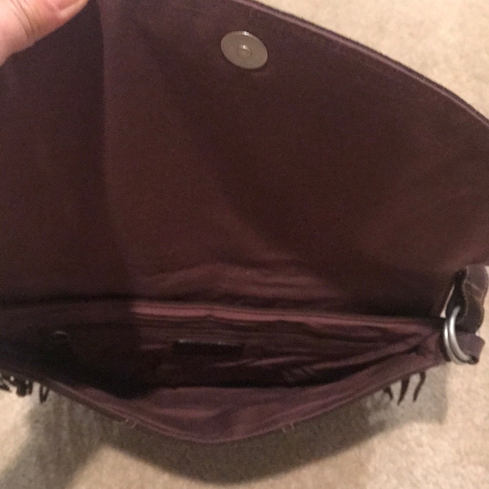 Polo jeans fringe suede brown boho handbag - Picture 6 of 7